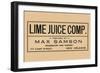 Lime Juice Comp.-null-Framed Art Print