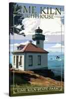 Lime Kiln State Park - San Juan Island, Washington - Lighthouse Day Scene-Lantern Press-Stretched Canvas
