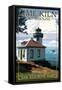 Lime Kiln State Park - San Juan Island, Washington - Lighthouse Day Scene-Lantern Press-Framed Stretched Canvas