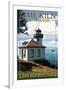 Lime Kiln State Park - San Juan Island, Washington - Lighthouse Day Scene-Lantern Press-Framed Art Print