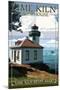 Lime Kiln State Park - San Juan Island, Washington - Lighthouse Day Scene-Lantern Press-Mounted Art Print