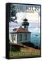 Lime Kiln State Park - San Juan Island, Washington - Lighthouse Day Scene-Lantern Press-Framed Stretched Canvas