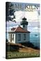 Lime Kiln State Park - San Juan Island, Washington - Lighthouse Day Scene-Lantern Press-Stretched Canvas