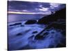 Lime Liln Lighthouse at dusk, Lime Liln State Park, San Juan Island, Washington, USA-Charles Gurche-Stretched Canvas