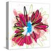 Lime Spash Flower-Elle Stewart-Stretched Canvas