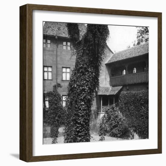 Lime Tree in a Courtyard, Nuremberg, Bavaria, Germany, C1900s-Wurthle & Sons-Framed Photographic Print