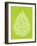 Lime Water Drop-Cat Coquillette-Framed Premium Giclee Print