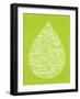 Lime Water Drop-Cat Coquillette-Framed Premium Giclee Print