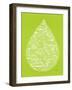 Lime Water Drop-Cat Coquillette-Framed Giclee Print