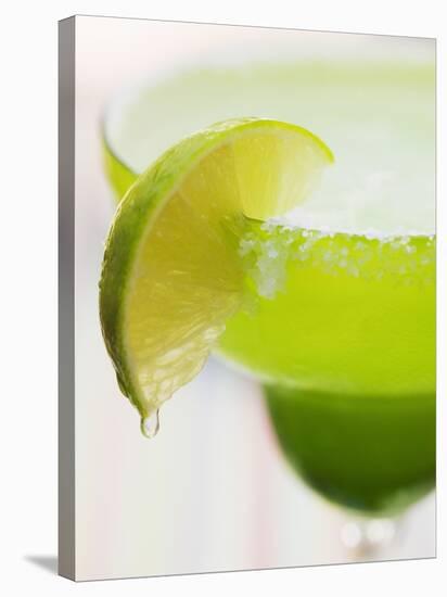 Lime Wedge on Cocktail Glass with Sugared Rim-null-Stretched Canvas