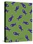 Lime With Purple Fish-Cindy Wider-Stretched Canvas
