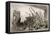 Limehouse Dock, from 'London, a Pilgrimage', Written by William Blanchard Jerrold-Gustave Doré-Framed Stretched Canvas