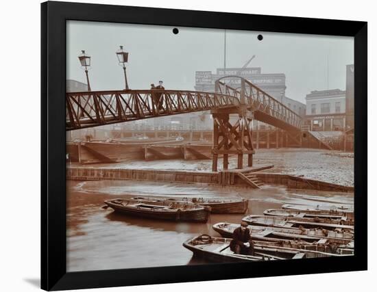 Limehouse Pier, Poplar, London, 1908-null-Framed Photographic Print