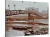 Limehouse Pier, Poplar, London, 1908-null-Stretched Canvas