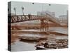 Limehouse Pier, Poplar, London, 1908-null-Stretched Canvas