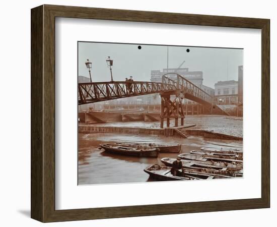 Limehouse Pier, Poplar, London, 1908-null-Framed Photographic Print