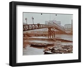 Limehouse Pier, Poplar, London, 1908-null-Framed Photographic Print