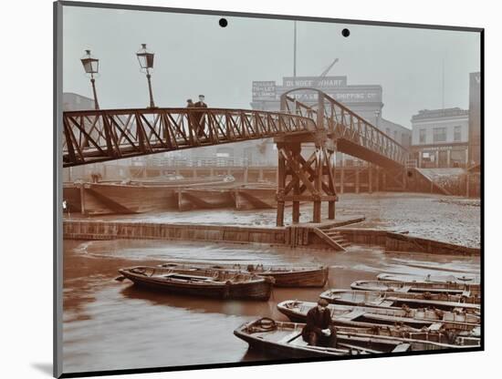 Limehouse Pier, Poplar, London, 1908-null-Mounted Photographic Print