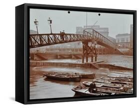 Limehouse Pier, Poplar, London, 1908-null-Framed Stretched Canvas