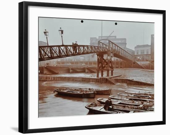 Limehouse Pier, Poplar, London, 1908-null-Framed Photographic Print