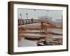 Limehouse Pier, Poplar, London, 1908-null-Framed Premium Photographic Print