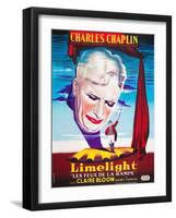 LIMELIGHT (aka LIMELIGHT LES FEUX DE LA RAMPE), French poster art, Charles Chaplin, 1952-null-Framed Art Print