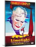 LIMELIGHT (aka LIMELIGHT LES FEUX DE LA RAMPE), French poster art, Charles Chaplin, 1952-null-Mounted Art Print