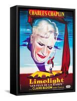 LIMELIGHT (aka LIMELIGHT LES FEUX DE LA RAMPE), French poster art, Charles Chaplin, 1952-null-Framed Stretched Canvas