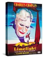 LIMELIGHT (aka LIMELIGHT LES FEUX DE LA RAMPE), French poster art, Charles Chaplin, 1952-null-Stretched Canvas