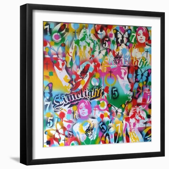 Limelight-Abstract Graffiti-Framed Giclee Print