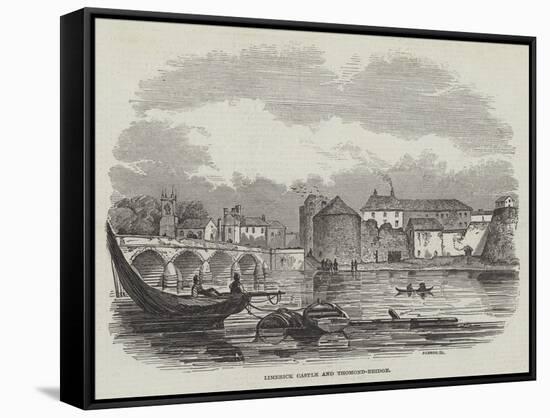 Limerick Castle and Thomond-Bridge-null-Framed Stretched Canvas