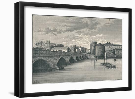 Limerick - Thomond Bridge and King Johns Castle, 1896-null-Framed Giclee Print