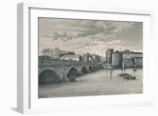 Limerick - Thomond Bridge and King Johns Castle, 1896-null-Framed Giclee Print