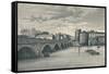 Limerick - Thomond Bridge and King Johns Castle, 1896-null-Framed Stretched Canvas