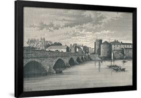 Limerick - Thomond Bridge and King Johns Castle, 1896-null-Framed Giclee Print