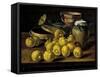 Limes, a Box of Jelly and Recipients-Luis Egidio Meléndez-Framed Stretched Canvas