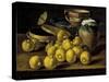 Limes, a Box of Jelly and Recipients-Luis Egidio Meléndez-Stretched Canvas