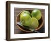 Limes, Two Whole and One Halved in a Small Basket-Eising Studio - Food Photo and Video-Framed Photographic Print