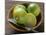 Limes, Two Whole and One Halved in a Small Basket-Eising Studio - Food Photo and Video-Mounted Photographic Print