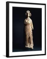 Limestone and Stucco Feminine Statue, Iranian Art of the Parthians, 1st-2nd Century A.C.-null-Framed Giclee Print