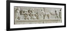 Limestone Bas-Relief Showing Transhumance Scene, from Sulmona, Italy BC-null-Framed Giclee Print