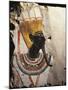 Limestone Blocks Painted with Reliefs Depicting God Amun-Min-null-Mounted Giclee Print