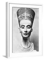 Limestone Bust of Queen Nefertiti-null-Framed Photographic Print