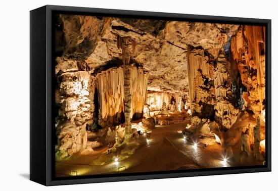 Limestone Cavern Formations-Four Oaks-Framed Stretched Canvas