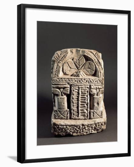 Limestone Censer Decorated in Relief, Coptic Period-null-Framed Giclee Print