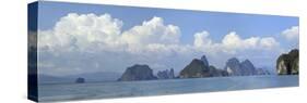 Limestone Cliffs and Pinnacle Islands. Phang Nga Bay, Thailand-Mark Taylor-Stretched Canvas