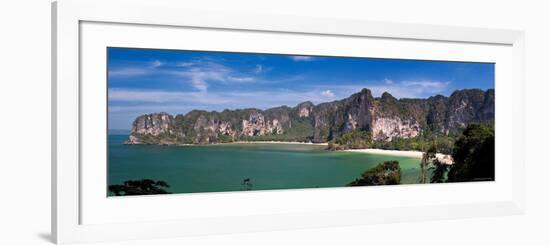 Limestone Cliffs and West Rai Leh Beach, Laem Phra Nang Peninsula, Krabi Province, Thailand-Michele Falzone-Framed Photographic Print
