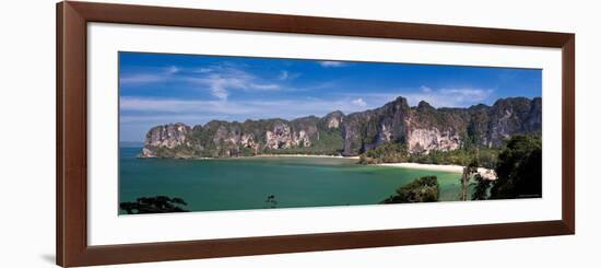 Limestone Cliffs and West Rai Leh Beach, Laem Phra Nang Peninsula, Krabi Province, Thailand-Michele Falzone-Framed Photographic Print