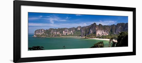 Limestone Cliffs and West Rai Leh Beach, Laem Phra Nang Peninsula, Krabi Province, Thailand-Michele Falzone-Framed Photographic Print