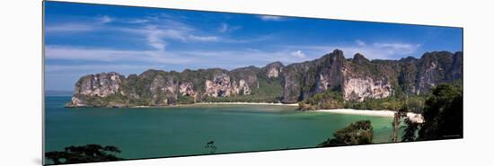 Limestone Cliffs and West Rai Leh Beach, Laem Phra Nang Peninsula, Krabi Province, Thailand-Michele Falzone-Mounted Photographic Print
